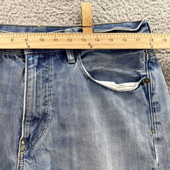 Polo Ralph Lauren Vintage 67 Jeans Mens 35x31* Light Baggy 90's Distressed Denim - Picture 5 of 16